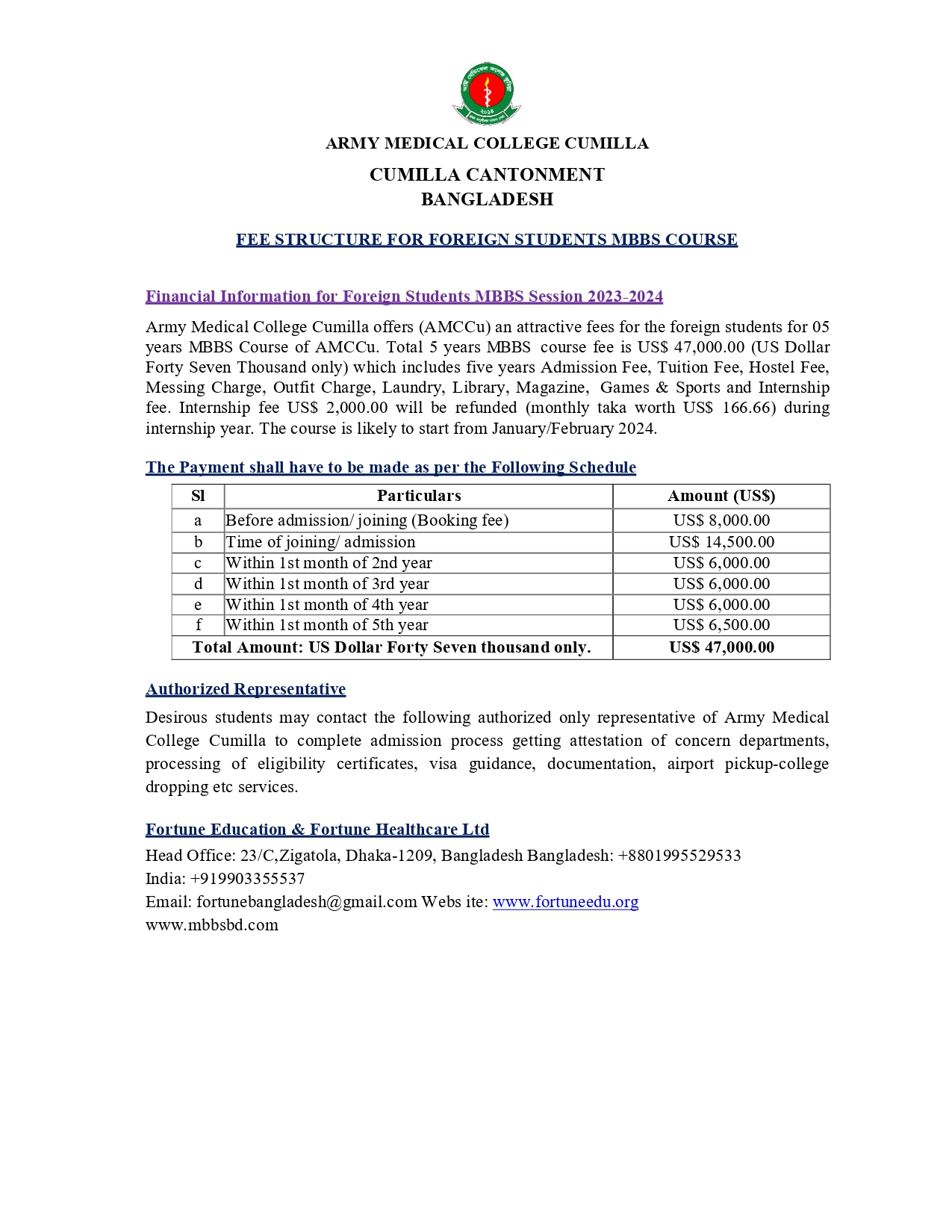 AMCC Fees